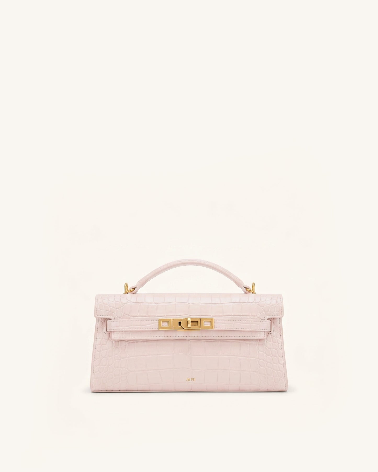 Noor Top Handle Bag - Pink Croc