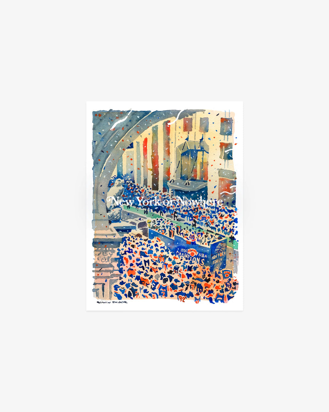 NYON x Gavin Snider x Knicks Championship Watercolor Art Print