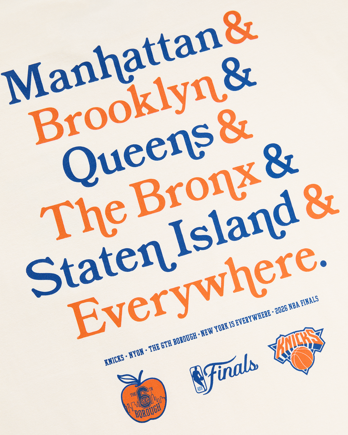Knicks 6th Borough (2026 NBA Finals Edition) T-Shirt
