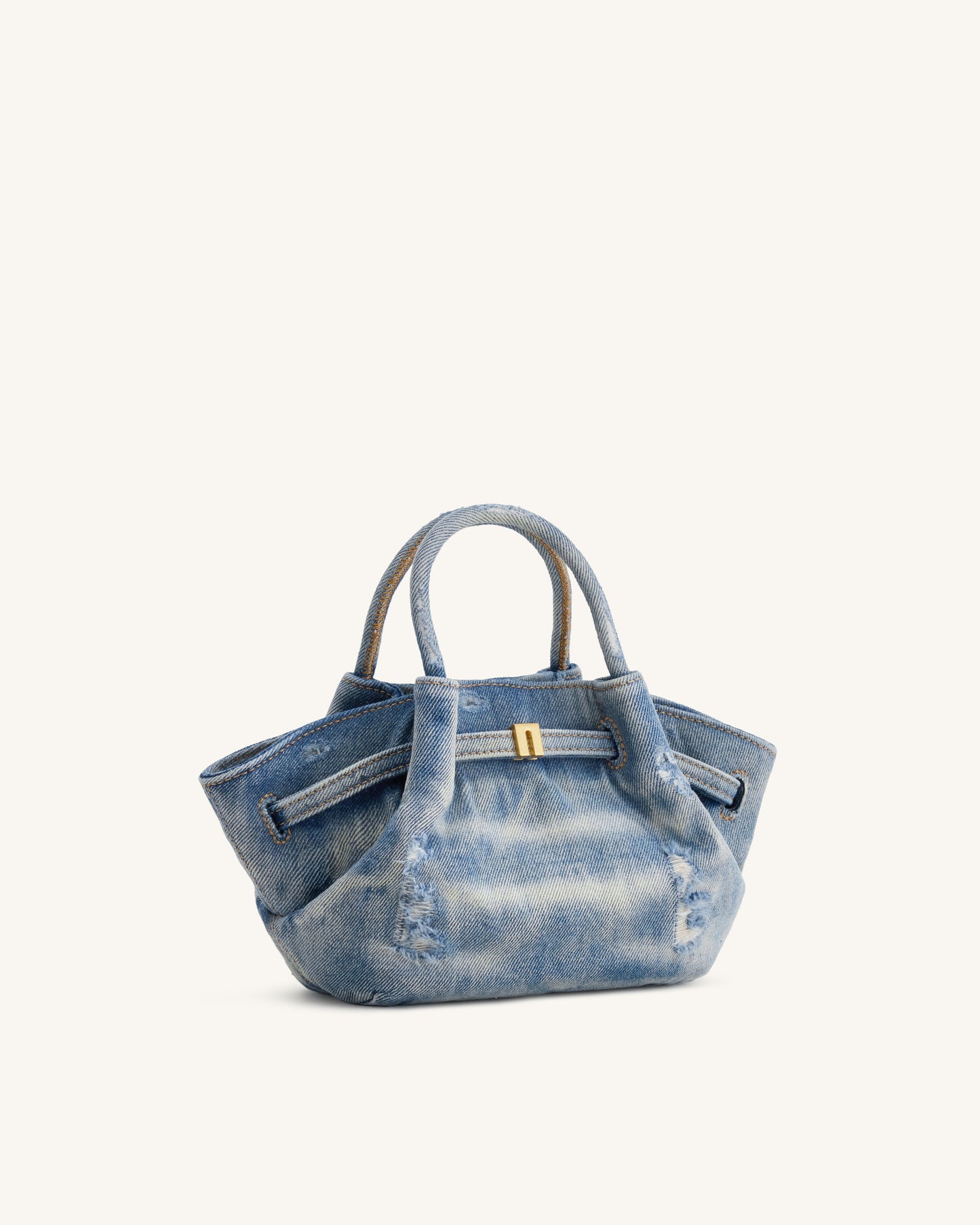 Hana Mini Denim Tote Bag - Blue