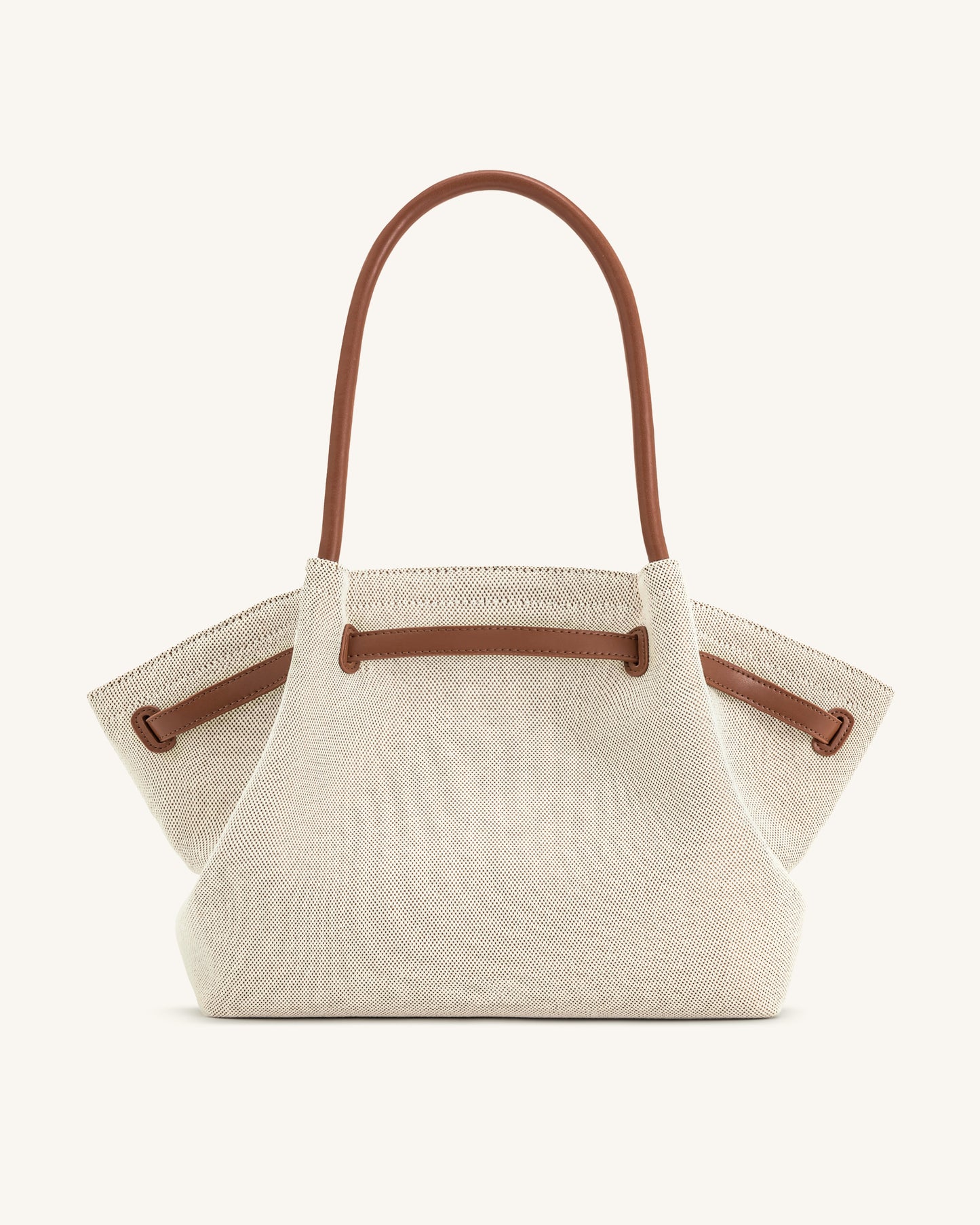 Hana Large Tote Bag - Brown Canvas