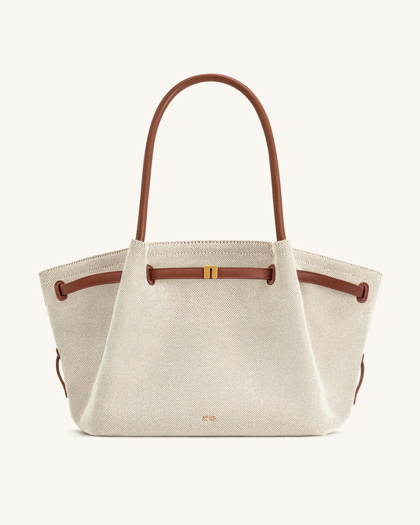 Hana Large Tote Bag - Brown Canvas