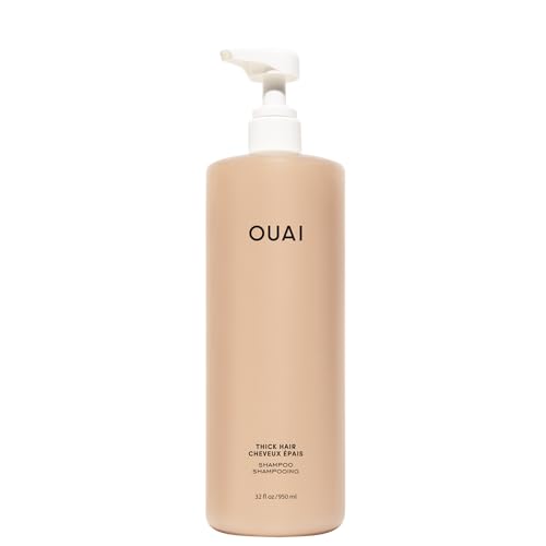 OUAI Thick Hair Shampoo - Refillable Size (32 Fl Oz)