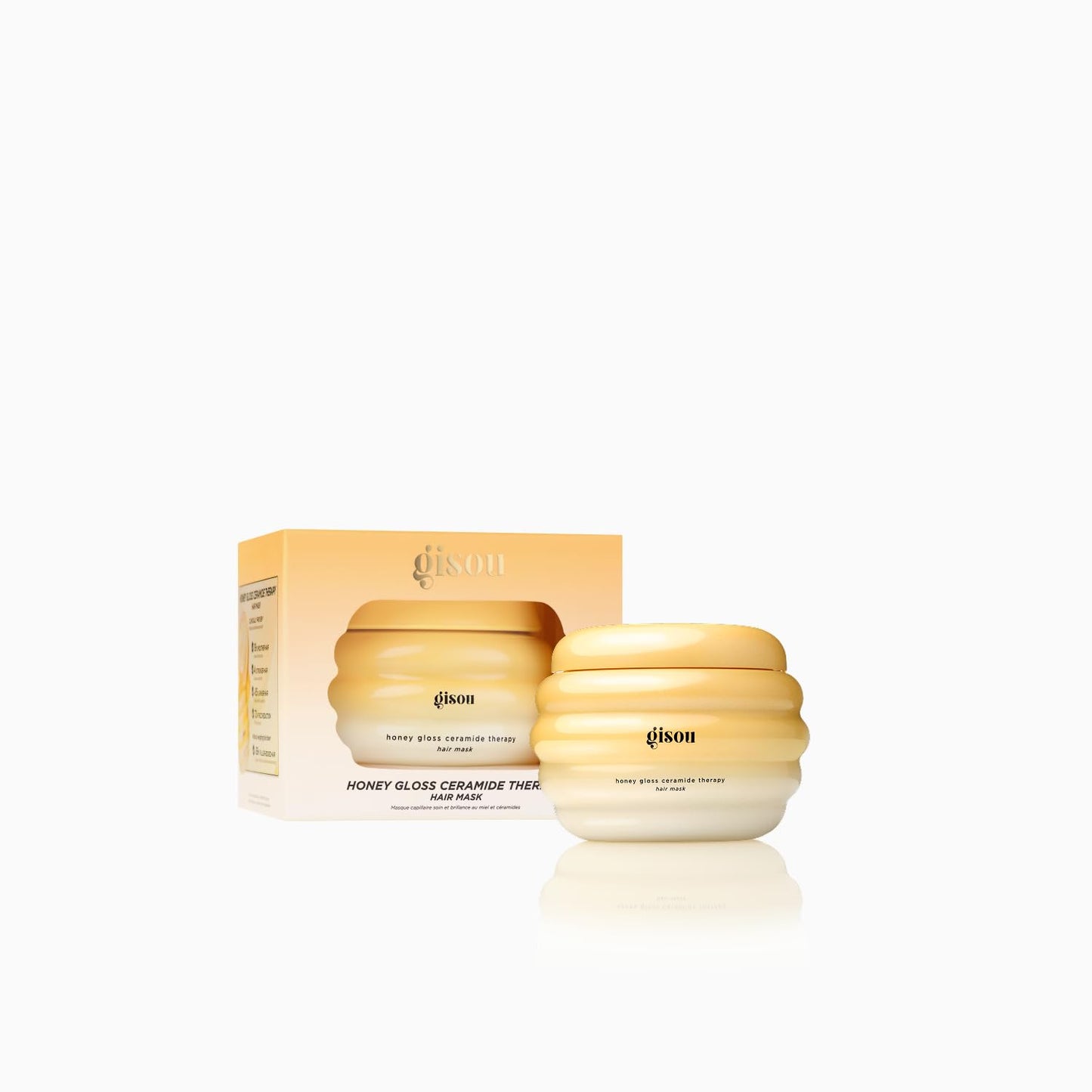 Gisou Honey Gloss Ceramide Therapy Hair Mask (2.5 Fl Oz) - Travel Size | Intense hydration, 4X stronger hair, glossy shine, no weigh down, powered by Mirsalehi Honey, ceramides &amp; hyaluronic acid