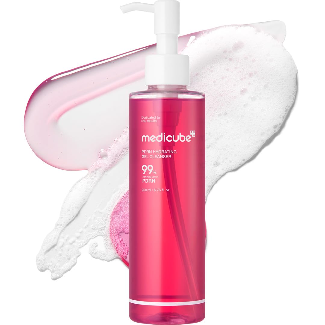 medicube PDRN Jelly to Foam Cleanser - Gentle Low pH Hydrating Cleanser | Hydrating Daily Face Wash with PDRN, Collagen &amp; LHA - For All Skin Types, Korean Skincare, 200ml
