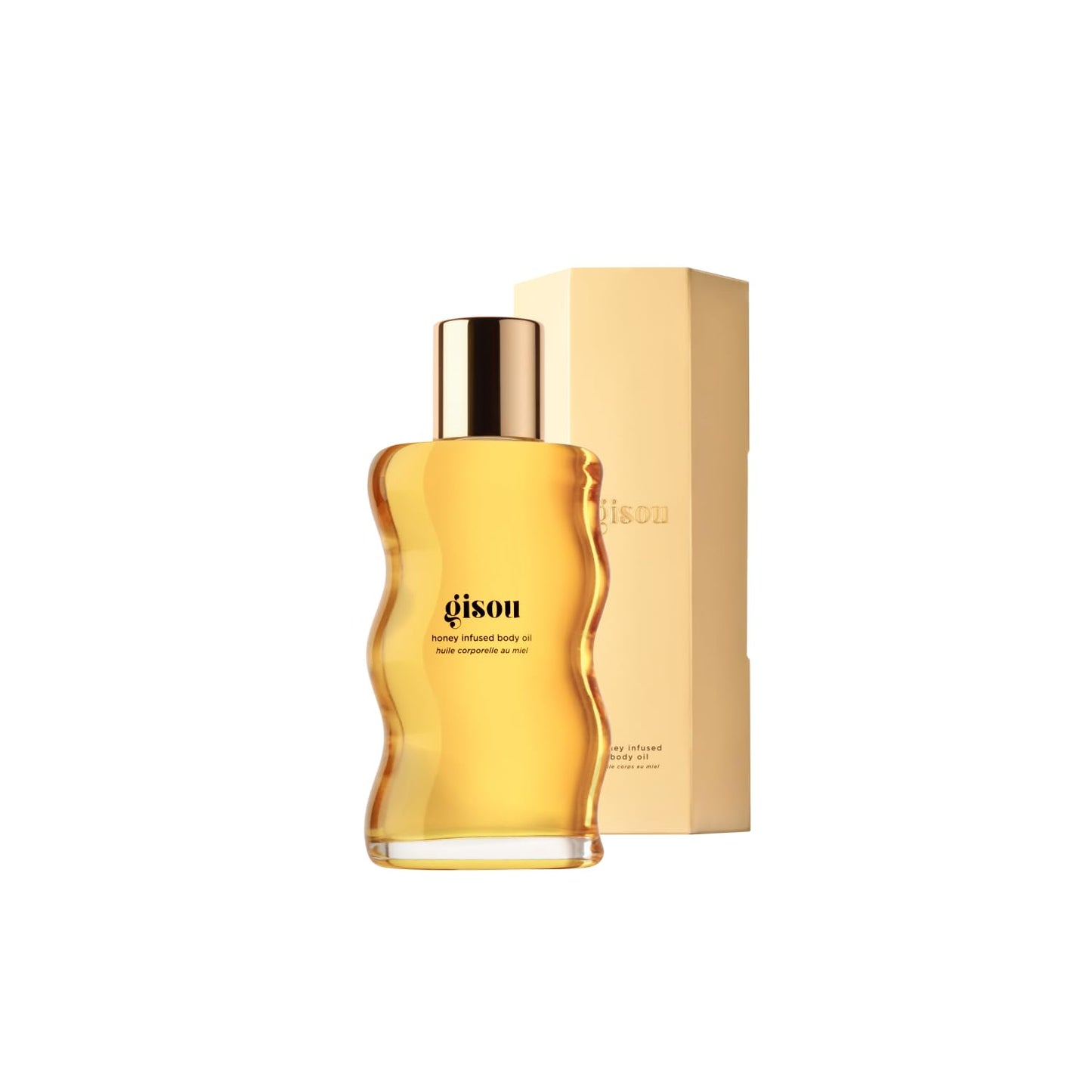 Gisou Honey Infused Body Oil - Honey Gold (1.5 Fl Oz) | Deeply hydrates &amp; visibly firms skin, lightweight &amp; fast-absorbing, 98% naturally-derived formula