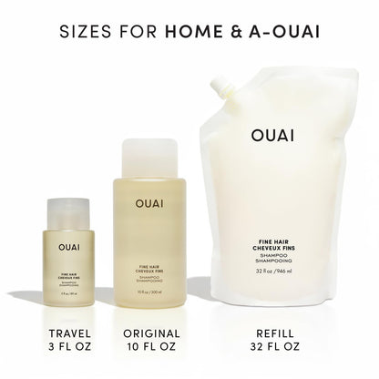 OUAI Thick Hair Shampoo - Liter Size (32 Fl Oz)