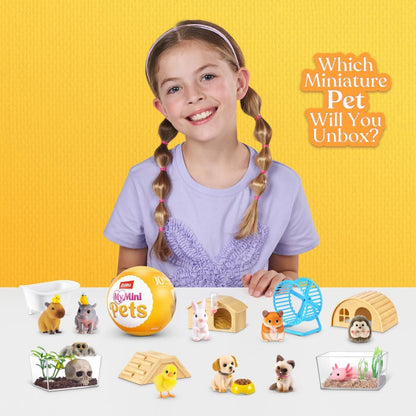 My Mini Pet Series 1 By ZURU | Detailed mini pet — puppy, kitten, hedgehog & more; habitat + accessories; 10+ sets to collect; play, display & gift