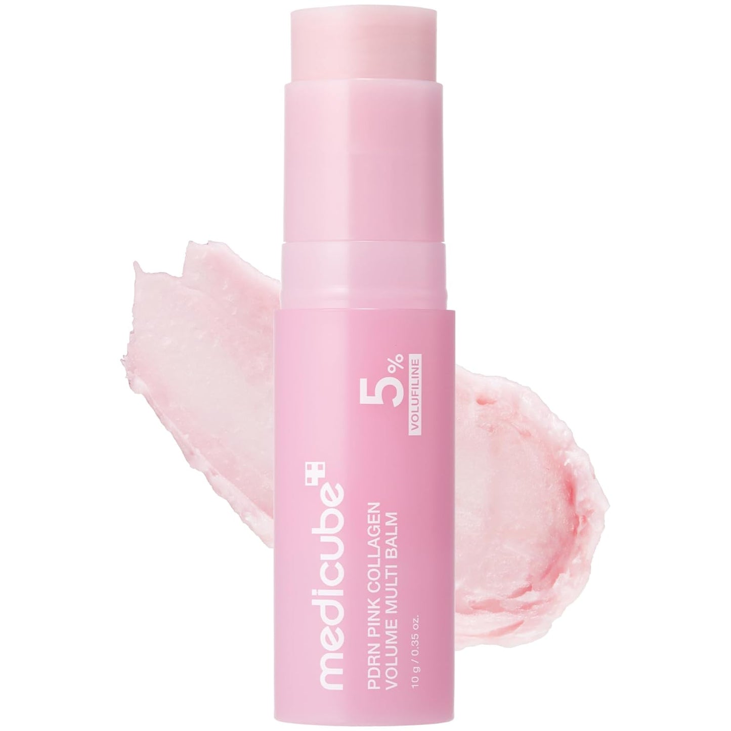 medicube PDRN Pink Collagen Volume Multi Balm Stick - Face & Body Balm | Volufiline, PDRN, NAD, Collagen - Under-Eyes, Neck, Forehead, Smile Lines, Lips, Plumping & Radiance for Line Care, K-B