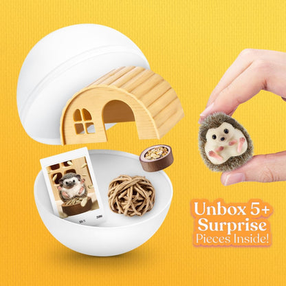 My Mini Pet Series 1 By ZURU | Detailed mini pet — puppy, kitten, hedgehog & more; habitat + accessories; 10+ sets to collect; play, display & gift