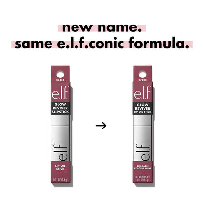 e.l.f. Glow Reviver Lip Oil Stick, Jam Packed | Tinted, Non-Sticky &amp; Hydrating For A Soft-Shine Finish, Vegan &amp; Cruelty-Free