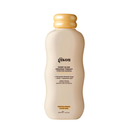 Gisou Honey Gloss Ceramide Therapy Hydrating Shampoo (8.5 Fl Oz) | Deeply cleanses &amp; hydrates, balances the scalp microbiome, powered by Fermented Mirsalehi Honey, ceramides &amp; AHAs