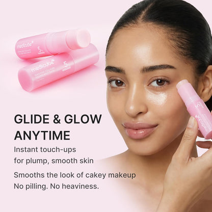 medicube PDRN Pink Collagen Volume Multi Balm Stick - Face & Body Balm | Volufiline, PDRN, NAD, Collagen - Under-Eyes, Neck, Forehead, Smile Lines, Lips, Plumping & Radiance for Line Care, K-B