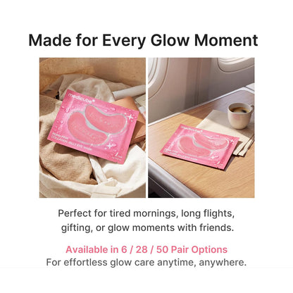 medicube Jelly Eye Mask PDRN Pink Collagen | Hydrogel Eye Patches with PDRN, Collagen, NAD | Refreshing for Puffy, Tired Eyes | Firming for Look of Wrinkles, Fine Lines | Korean Skincare (6 Pairs)