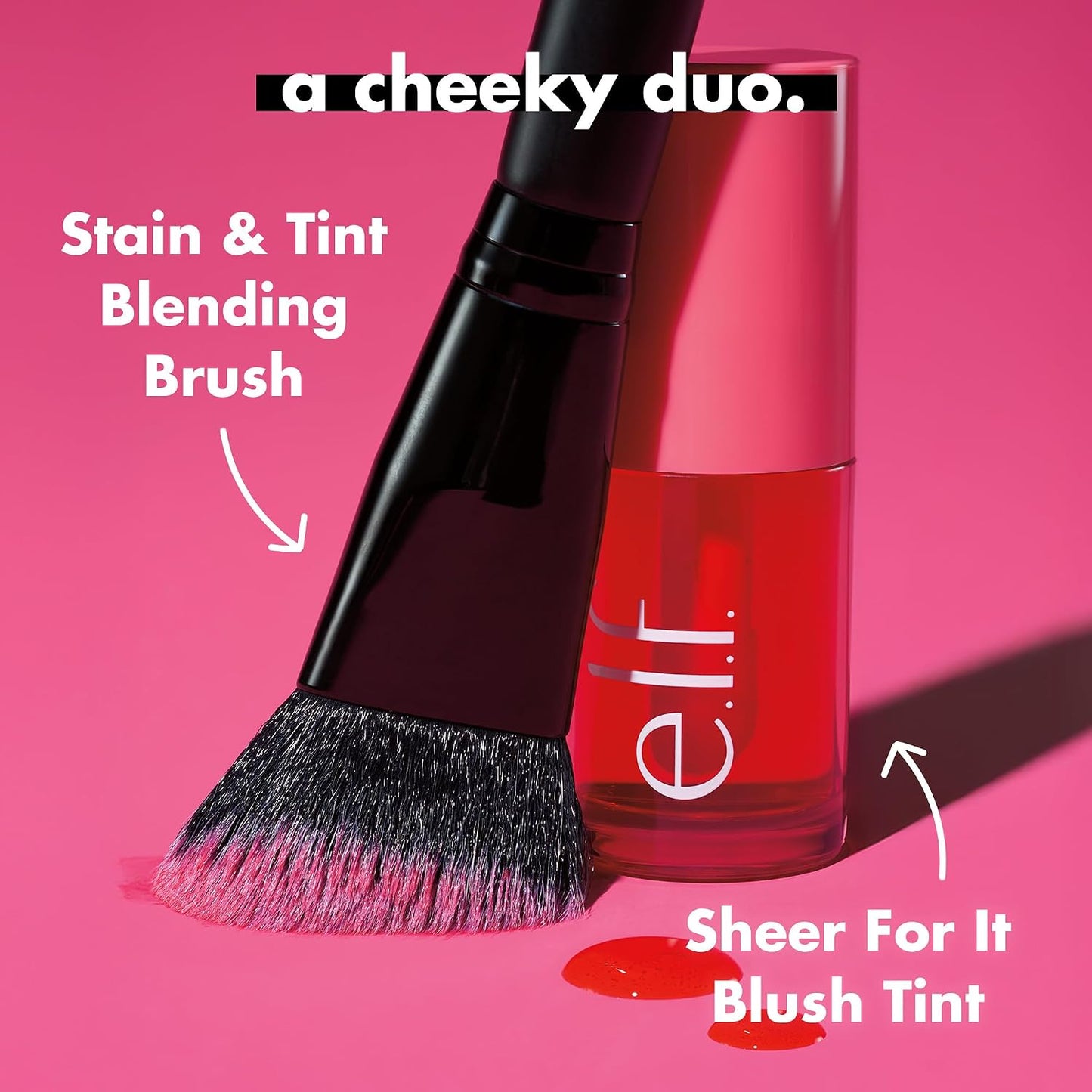 e.l.f. Sheer For It Blush Tint, Cherry Cola | Multi-Use, Long-Lasting Lip &amp; Cheek Makeup, Creates A Natural Flush Finish, Vegan &amp; Cruelty-Free