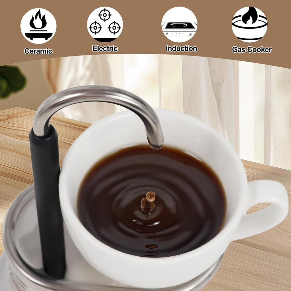 Mini Cafeteira Italiana Moka Aço Inox especial de cano, 90ml