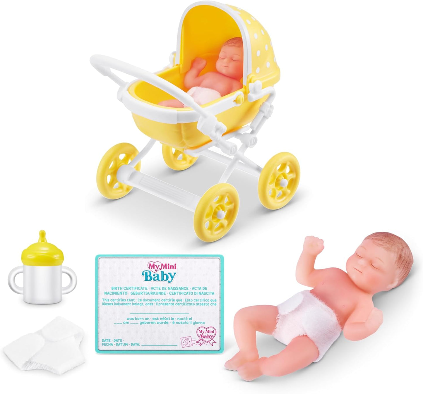 5 Surprise My Mini Baby Series 1 by ZURU, Collectible Mystery Capsule, Toy for Girls, Realistic Miniature Baby, Playset and Accessories