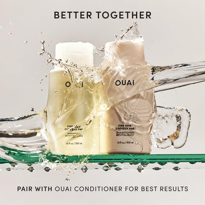 OUAI Fine Hair Shampoo - Refillable Size (32 Fl Oz)