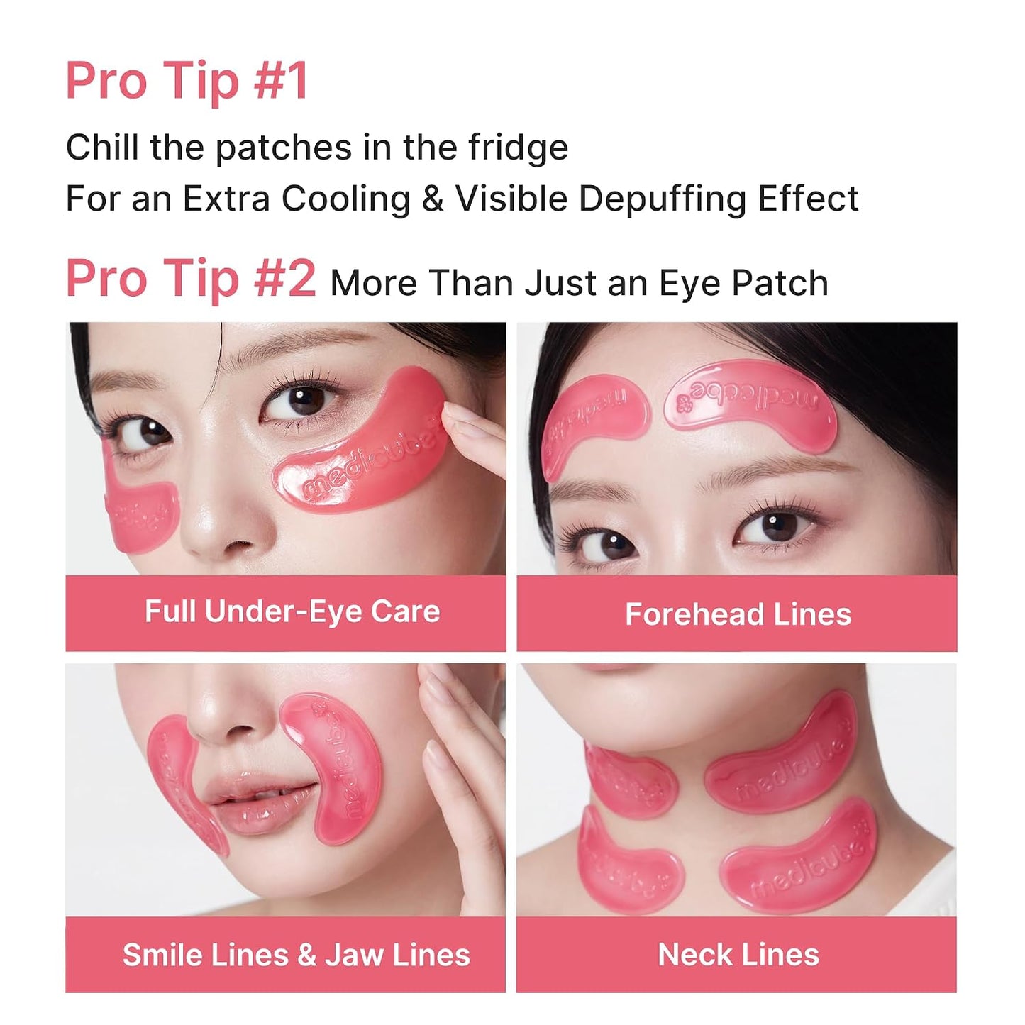 medicube Jelly Eye Mask PDRN Pink Collagen | Hydrogel Eye Patches with PDRN, Collagen, NAD | Refreshing for Puffy, Tired Eyes | Firming for Look of Wrinkles, Fine Lines | Korean Skincare (6 Pairs)