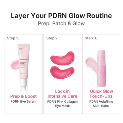 medicube Jelly Eye Mask PDRN Pink Collagen | Hydrogel Eye Patches with PDRN, Collagen, NAD | Refreshing for Puffy, Tired Eyes | Firming for Look of Wrinkles, Fine Lines | Korean Skincare (6 Pairs)