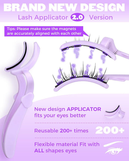 Cat Eye Magnetic Eyelashes with Applicator