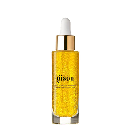 Gisou Honey Infused Hair Repair Serum (1.0 Fl Oz) | Visibly reduces breakage, helps seal split ends, protects against UV, with encapsulated Mirsalehi Honey &amp; plant-based Keratin