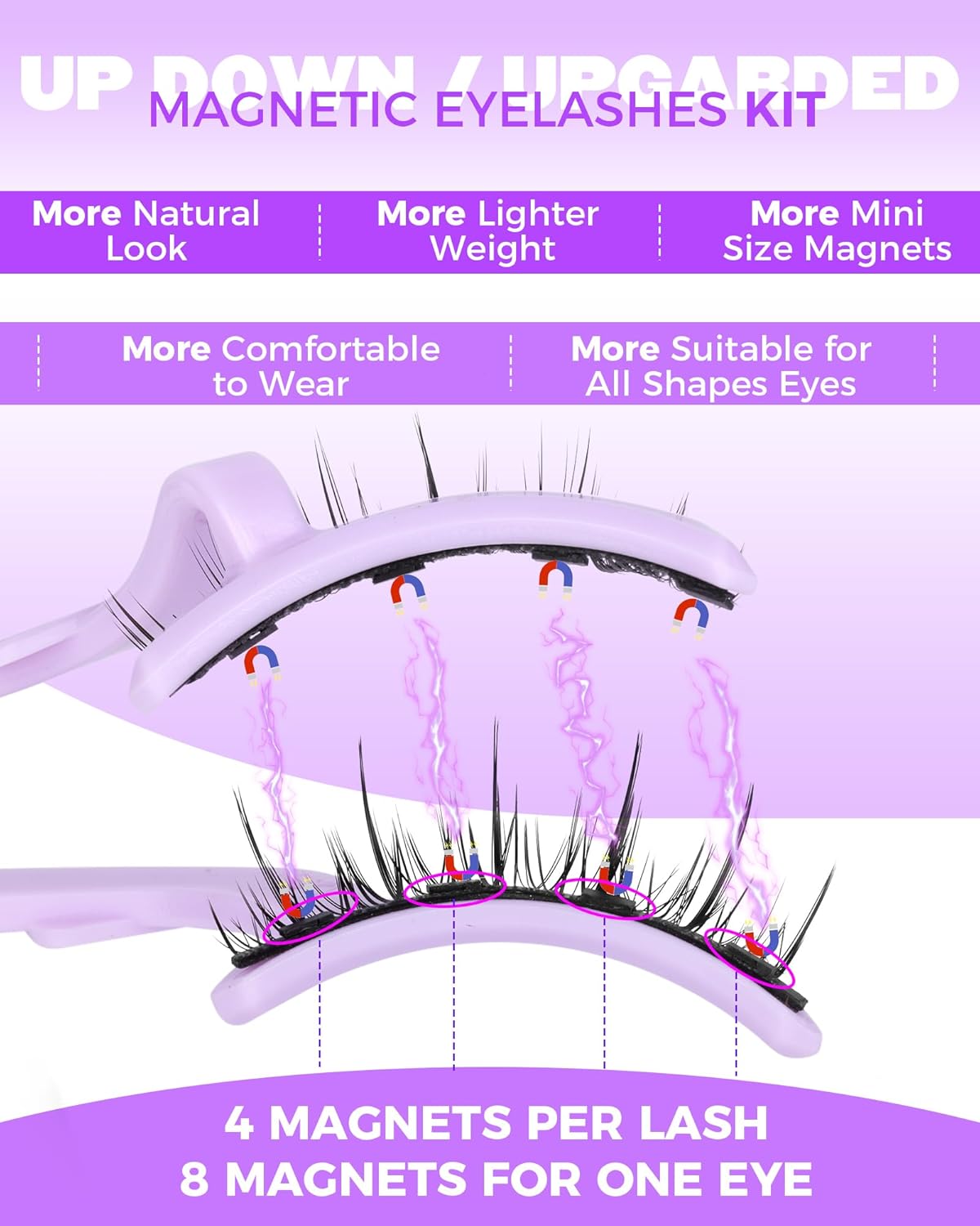 Cat Eye Magnetic Eyelashes with Applicator