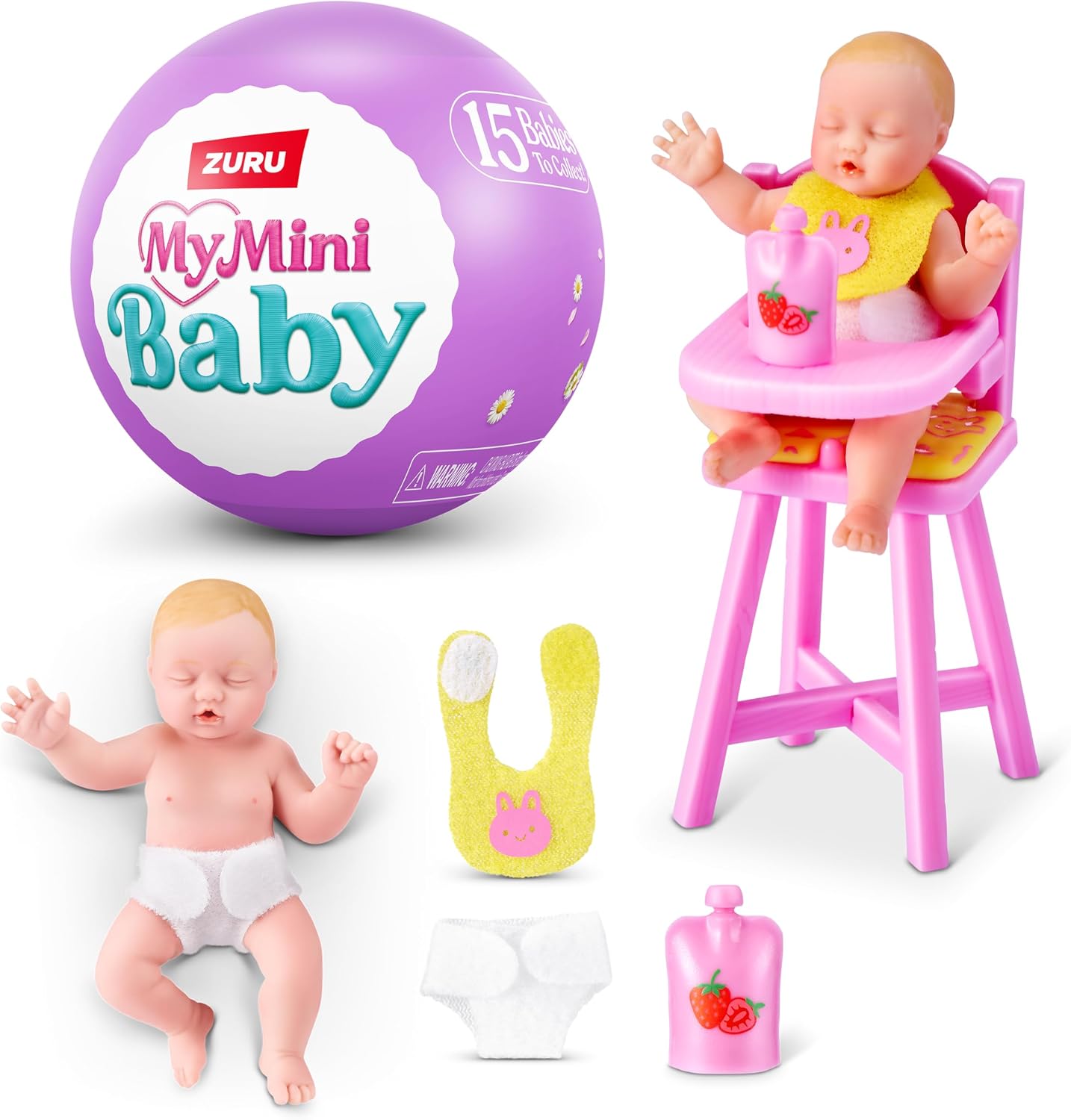 5 Surprise My Mini Baby Series 2 By ZURU, Collectible Mystery Capsule, Toy for Girls, Realistic Miniature Baby, Playset and Accessories (2 Capsules)