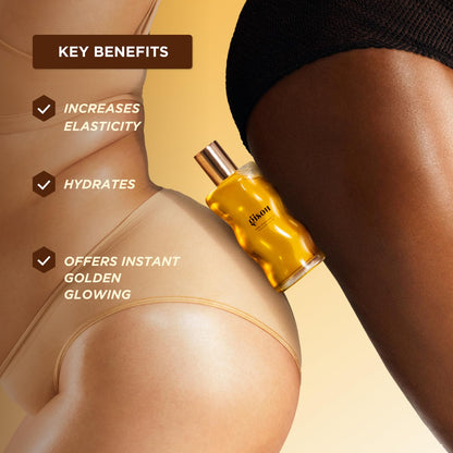 Gisou Honey Infused Body Oil - Honey Gold (1.5 Fl Oz) | Deeply hydrates &amp; visibly firms skin, lightweight &amp; fast-absorbing, 98% naturally-derived formula