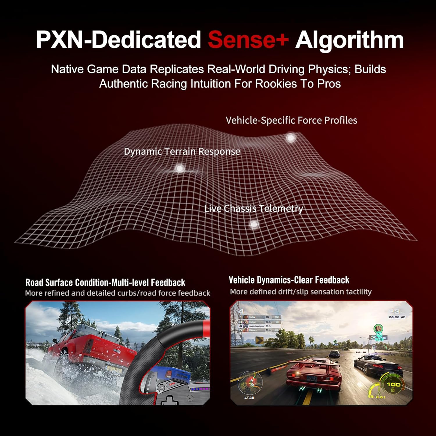 PXN VD6 Combo, Volante pra PC com pedais e presilha pra mesa