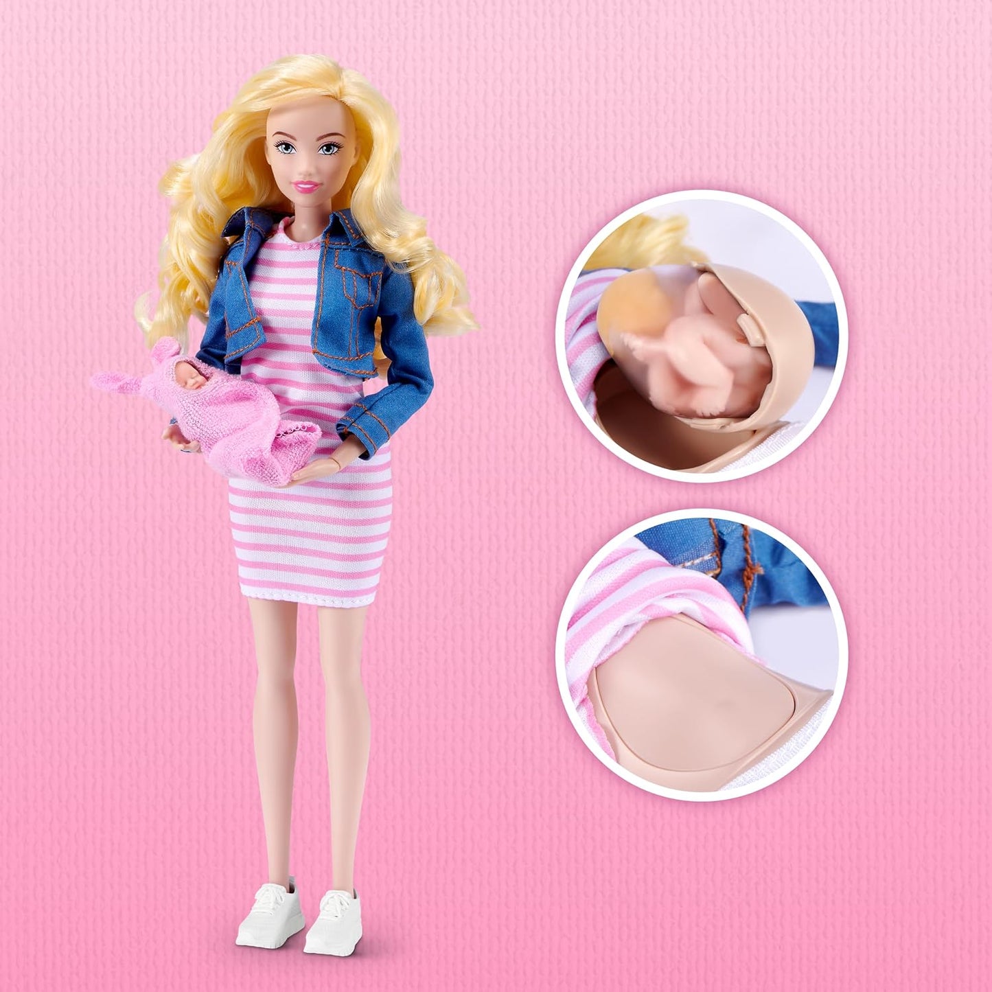 MY MINI Mom & Baby Surprise (Brittany) By ZURU | mini newborn toy with bottle baby accessories; realistic nurturing play; collect all 3; play & display; kids gift