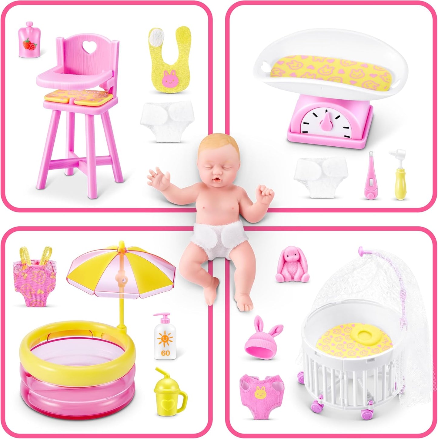 5 Surprise My Mini Baby Series 2 By ZURU, Collectible Mystery Capsule, Toy for Girls, Realistic Miniature Baby, Playset and Accessories (2 Capsules)