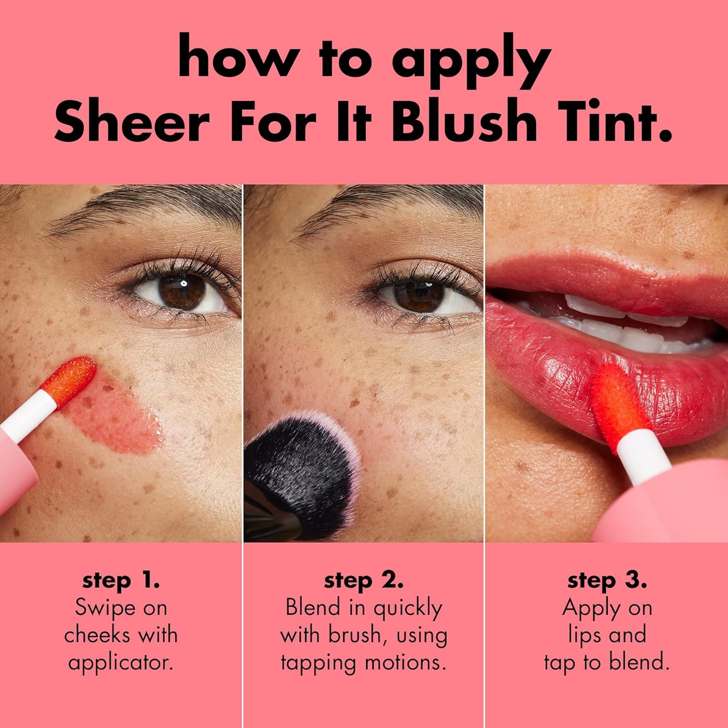 e.l.f. Sheer For It Blush Tint, Cherry Cola | Multi-Use, Long-Lasting Lip &amp; Cheek Makeup, Creates A Natural Flush Finish, Vegan &amp; Cruelty-Free