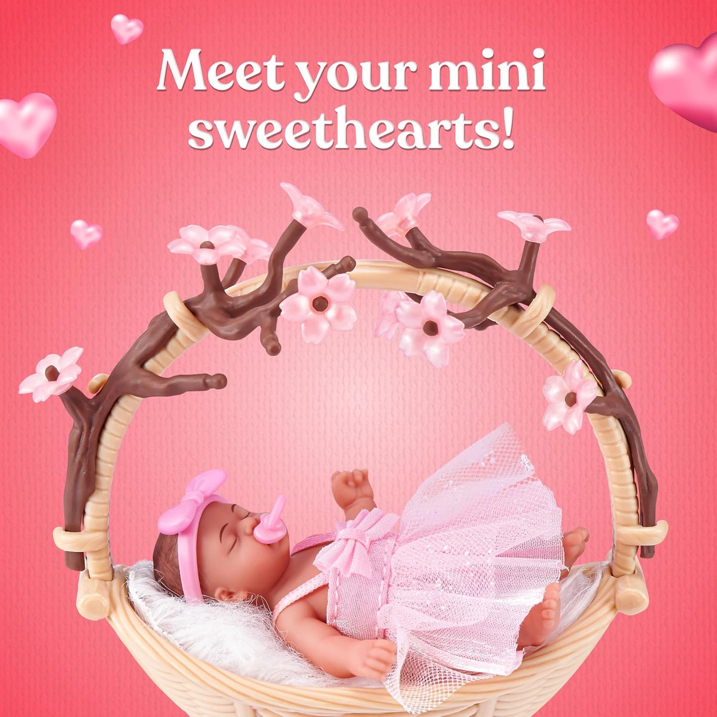 MY MINI Baby Sweet Hearts 2 Pack by ZURU – Collectible Mystery Capsule Baby Doll with Accessories & Playset, Realistic Miniature Toy for Girls Ages 3+