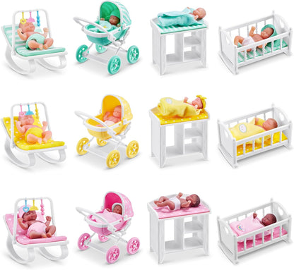 5 Surprise My Mini Baby Series 1 by ZURU, Collectible Mystery Capsule, Toy for Girls, Realistic Miniature Baby, Playset and Accessories