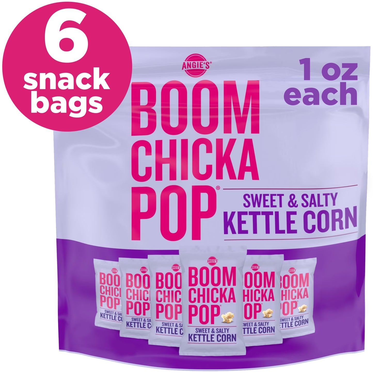 Angie's BOOMCHICKAPOP sweet and salty (kit with 6 small bags)