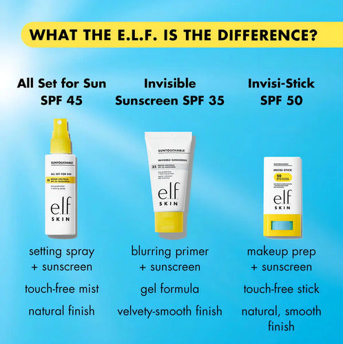 E.l.f. Skin Suntouchable Invisi-stick Sunscreen Spf 50