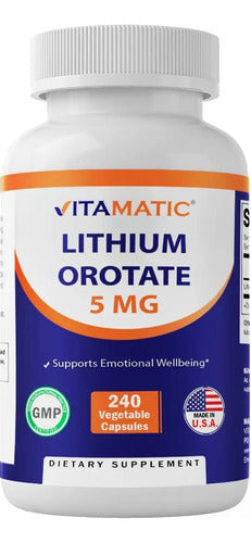 Vitamina/mineral Vitamatic Cápsula de Orotato de Lítio Unidade Frasco