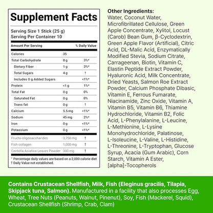 Foodology Minerals/vitamins Coleology Cutting Jelly Gummies  Green Apple