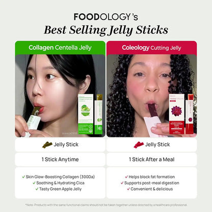 Foodology Minerals/vitamins Coleology Cutting Jelly Gummies  Green Apple