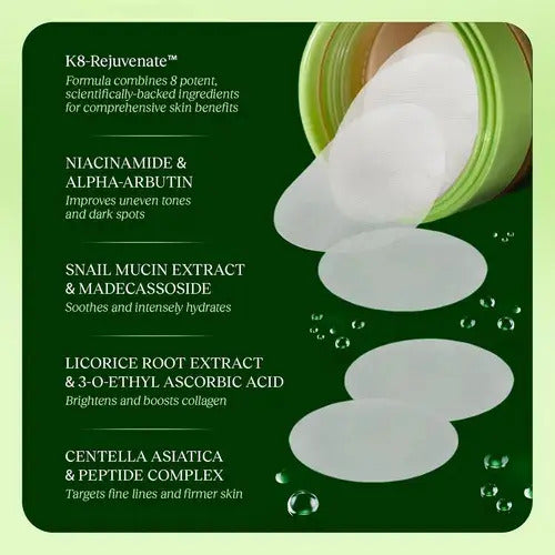Jiyu Korean Skincare Anti-aging, Dark Spot & Wrinkle Pads Al All Skin Type Day/night