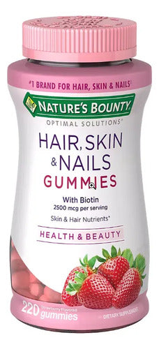 Nature's Bounty Cabello Piel Y Uñas Vitamins Multivitamin Gu Strawberry
