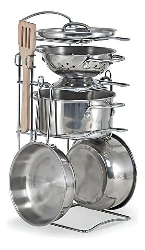 Melissa & Doug Let's Play House! Stainless Steel Toy Pots An