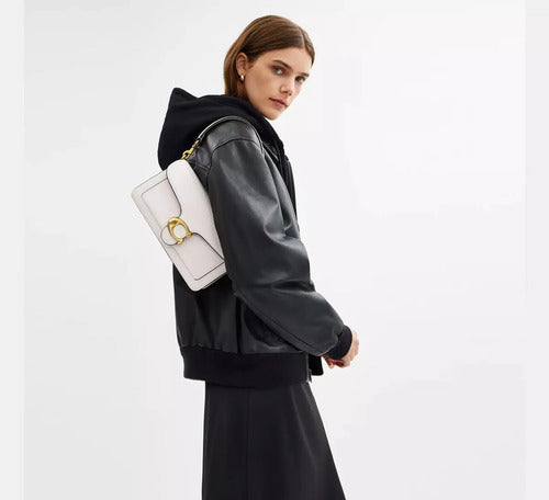 Coach Tabby Shoulder Bag 26 Off White - Ch857 White Plain Gold