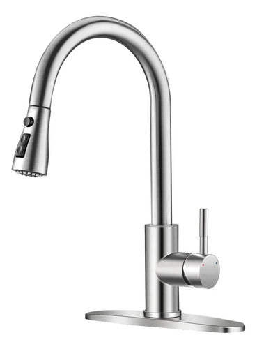 Torneira Quente Frio De Nickel Escovado Com Spray Mangueira Nickel Brushed