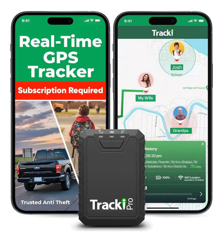 Rastreador Gps Tracki Pro 4g Lte Gsm Wifi Com Mensalidade