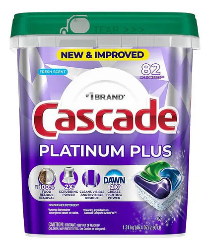 Cascade Platinum Plus Fresh Pods 82 Dishwasher Cleaner