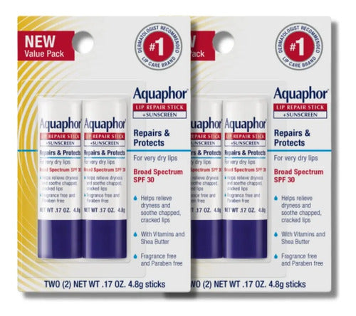 Aquaphor Protetor Labial Reparador Lápis Spf30, 5 Ml