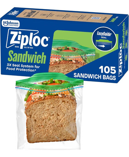 Sacos para Sanduíche Ziploc 105 Unidades