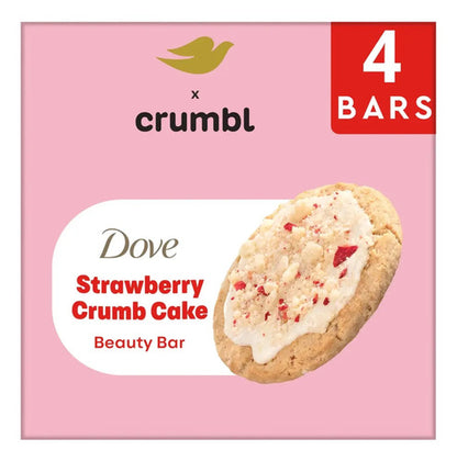 Dove Crumbl Bar Soap 4 Pack Strawberry Cake Fragrance